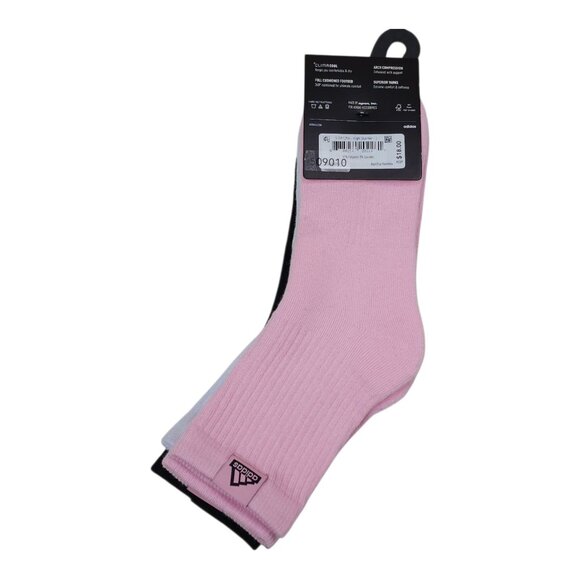 Adidas Mens Cushioned High Quarter Socks 3-Pack Large Shoe Size 6-12 - Picture 8 of 9